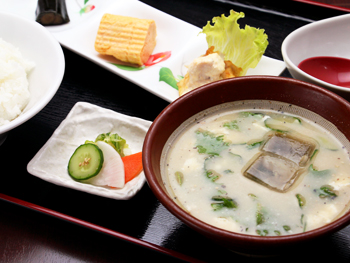 冷や汁定食<br>Hiyajiru (Cold Miso Soup Over Rice) Set Meal