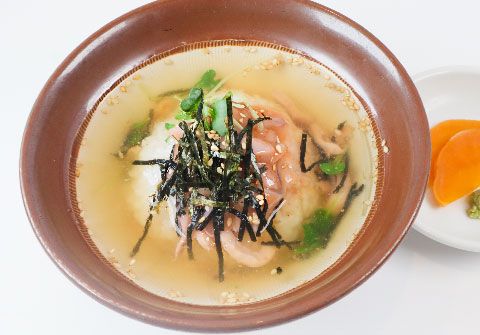 イカの塩辛茶漬け