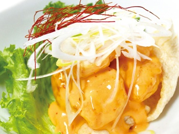 ソースたっぷりエビマヨ<br>Shrimps Mayonnaise