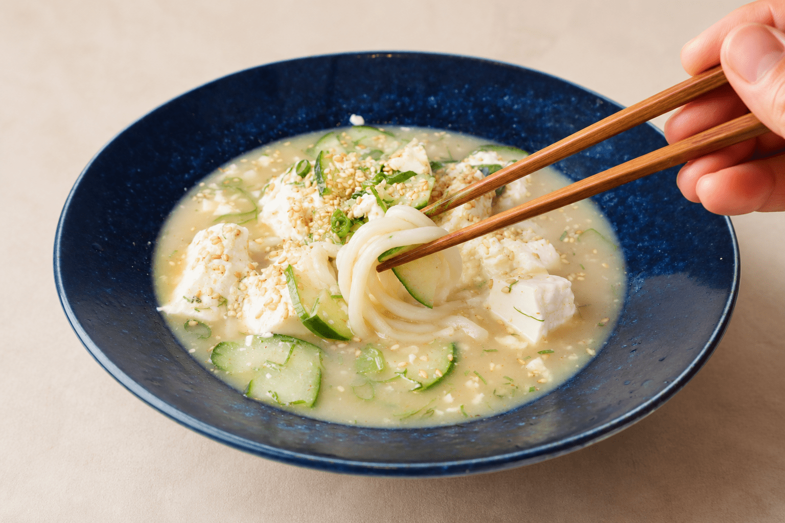 冷や汁うどん（宮崎郷土料理）